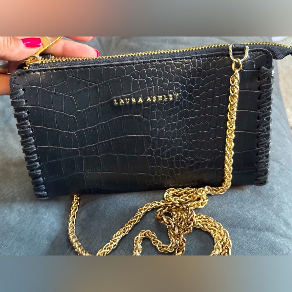 Laura Ashley Bas clutch shoulder Black Bag